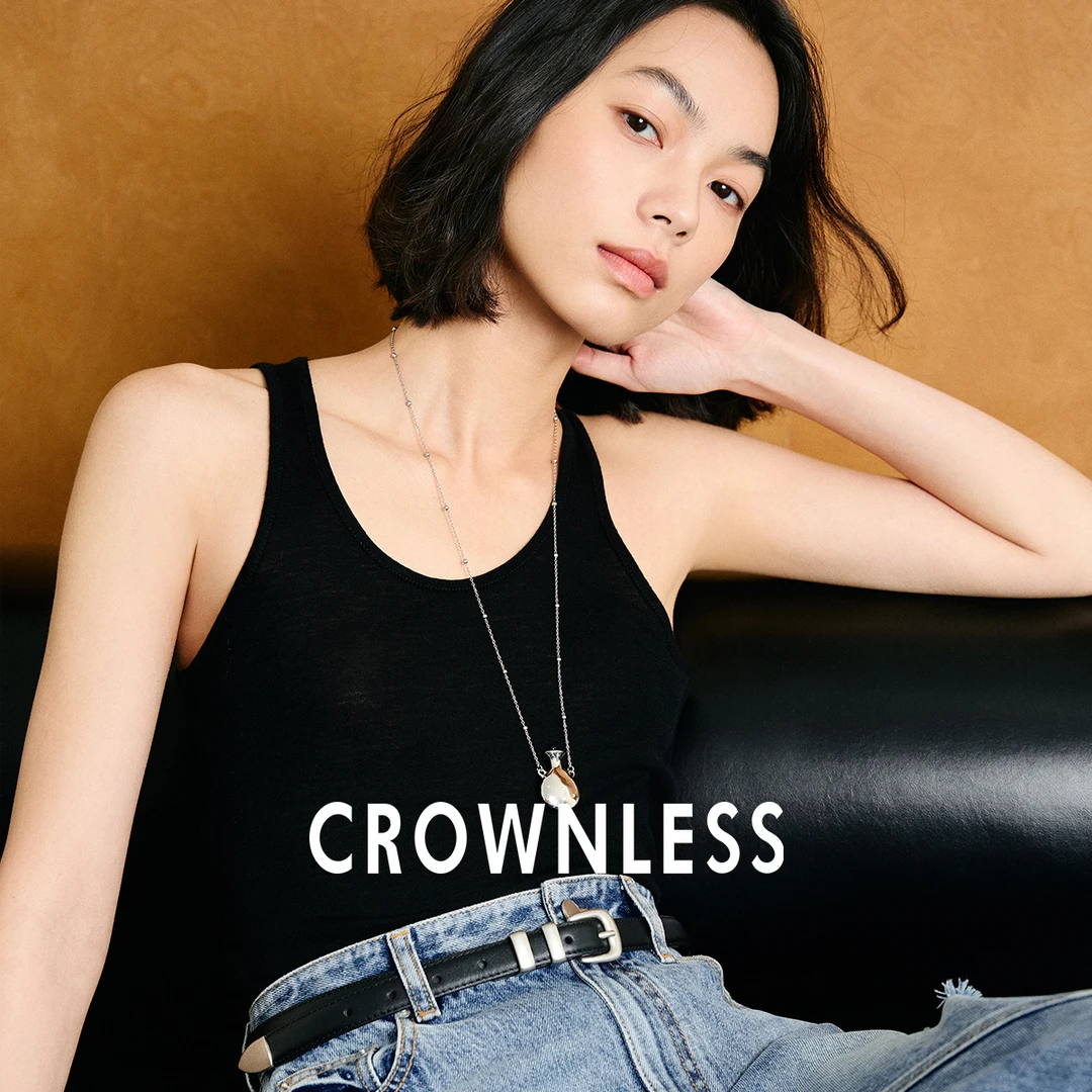 CROWNLESS未冕2025夏新品博主时髦松弛佰搭U领纸片人背心