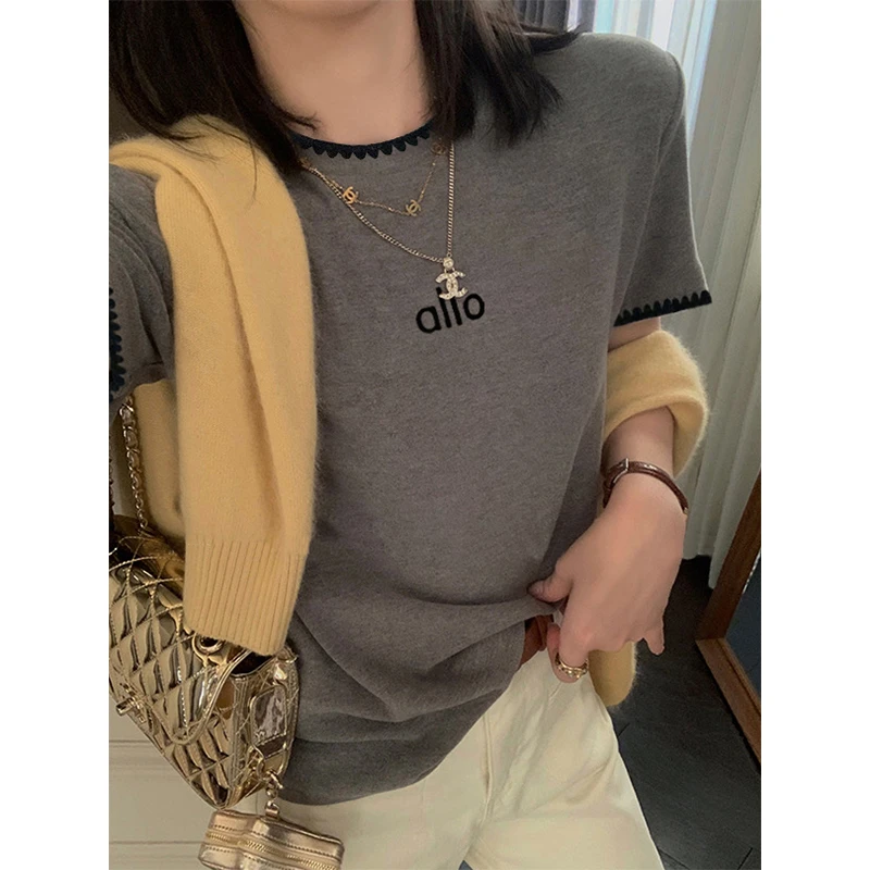 哺乳衣夏季产后辣妈款外出短袖上衣修身显瘦字母绣花短袖喂奶T恤