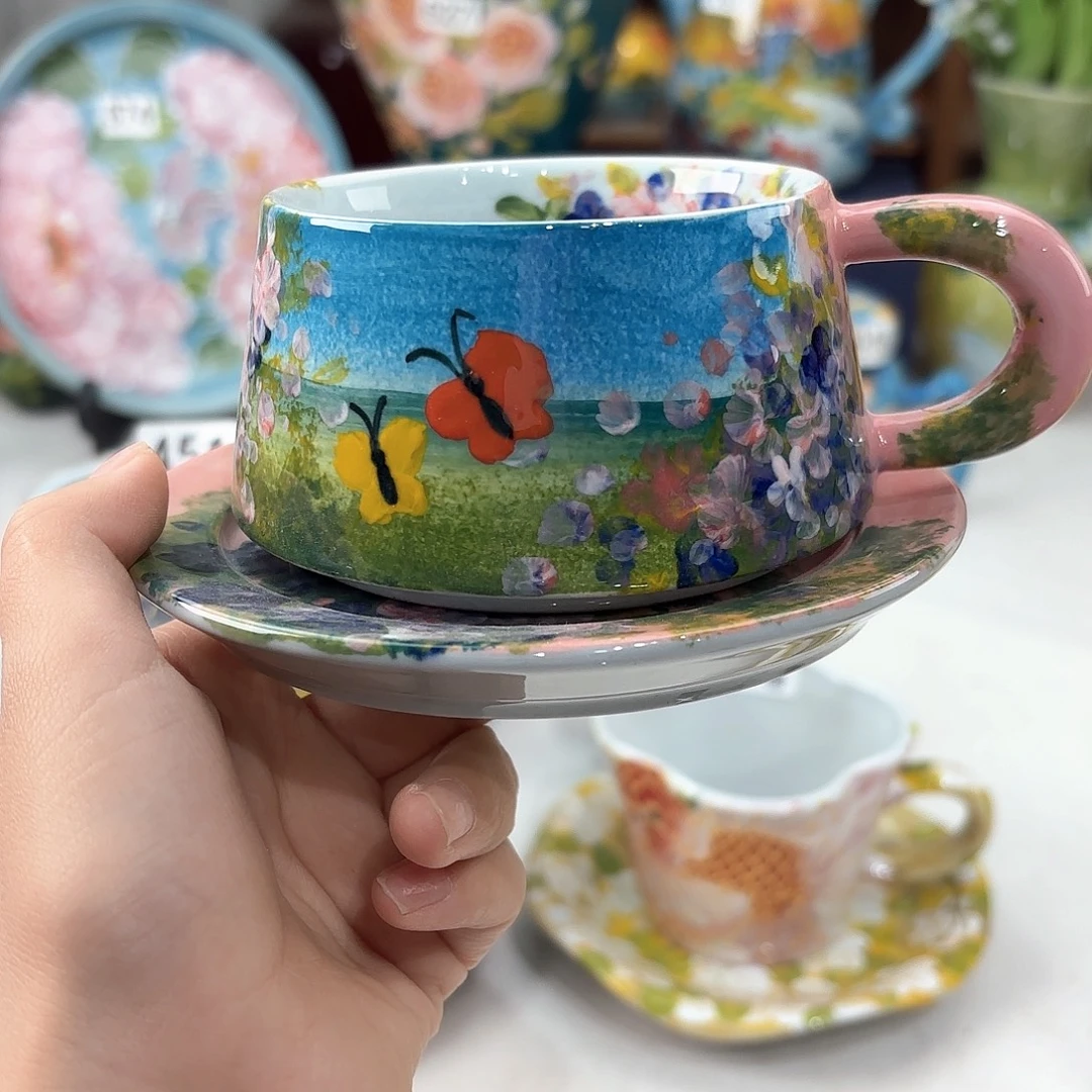 景德镇手绘高温釉下彩陶瓷茶具