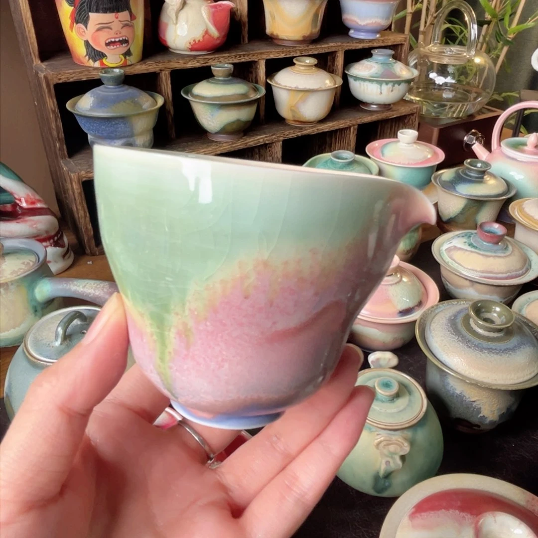 瓷片纯手工柴烧纯手工茶器