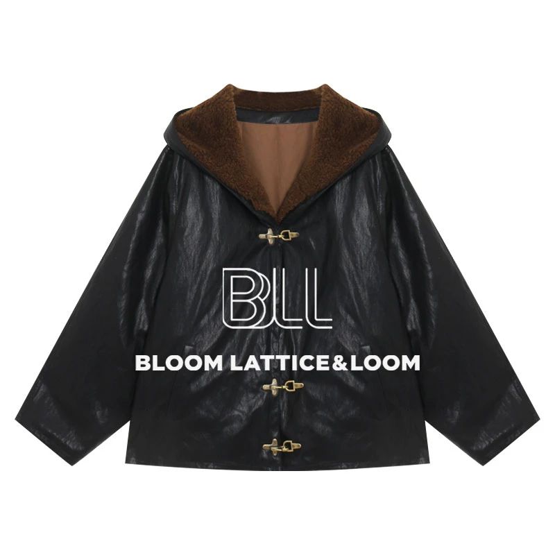 PCNY「旧梦旅人」不理理冬季新款小众女装高级保暖鹅绒服皮衣外套女