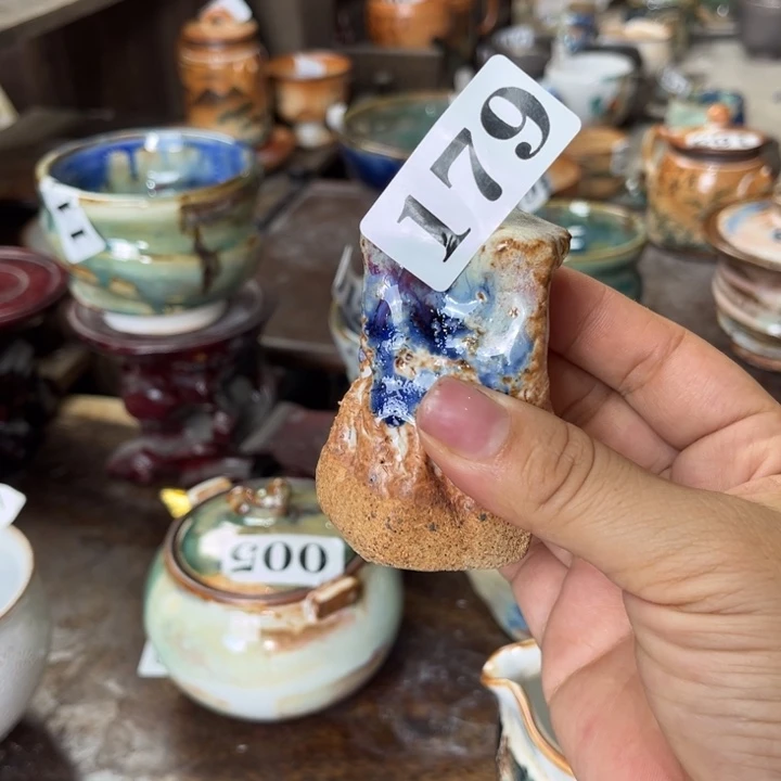 其他全手工柴烧志野匣钵泥盖置179