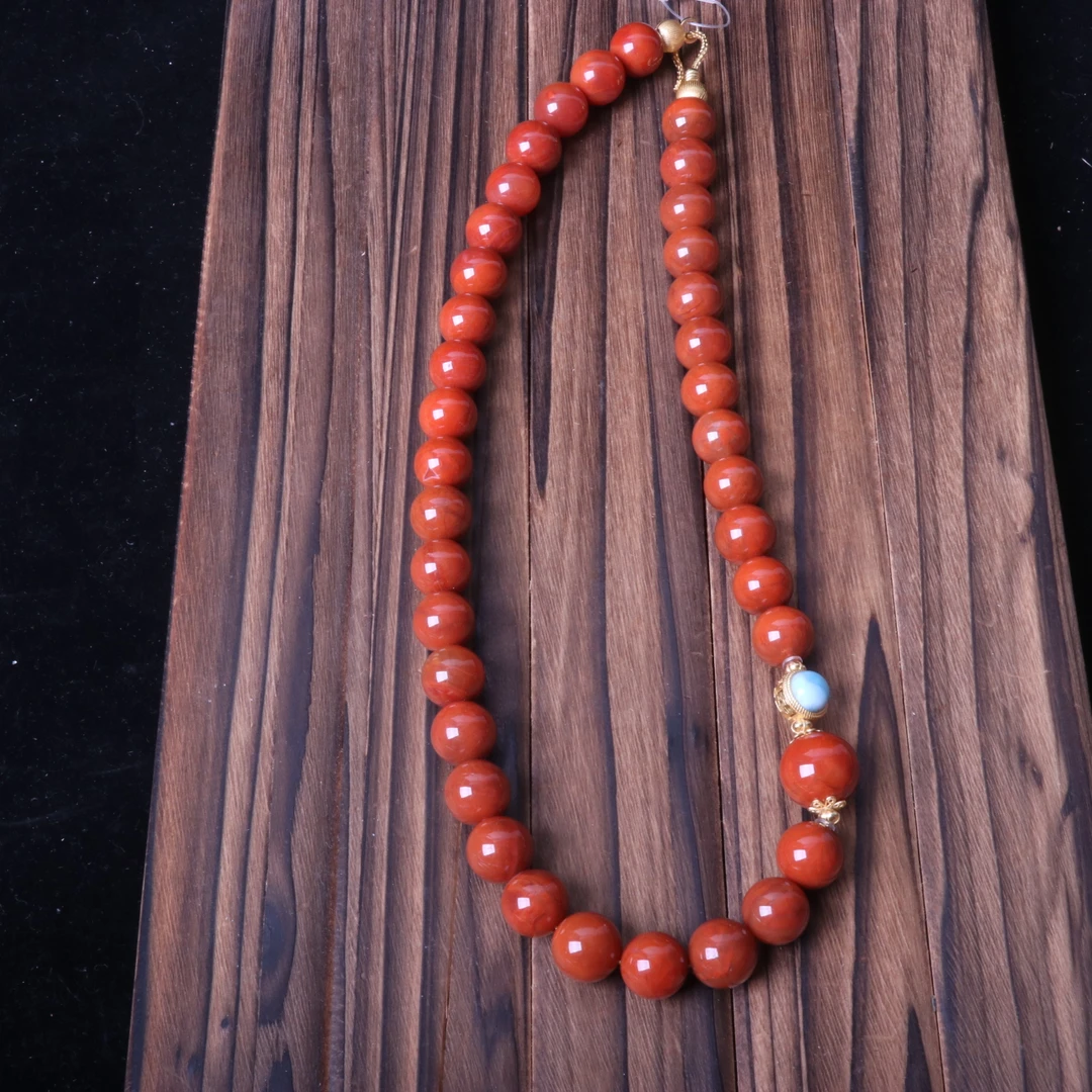 【石语珠宝】南红玛瑙13mm左右diy项链一条d761（多样性发其一）