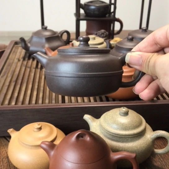 紫泥 薄胚 玉带壶 手工制作