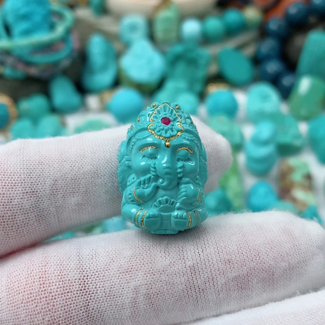 绿松石未镶嵌珠宝半成品