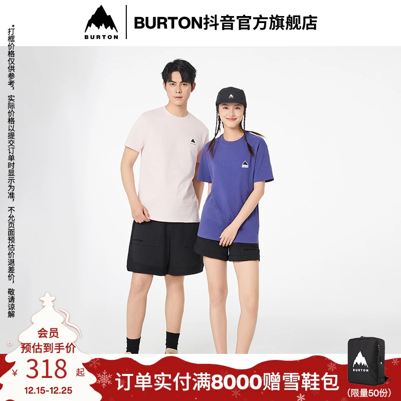 BURTON伯顿夏日户外夏款新男女BASIC短袖T恤运动透气徒步衣服