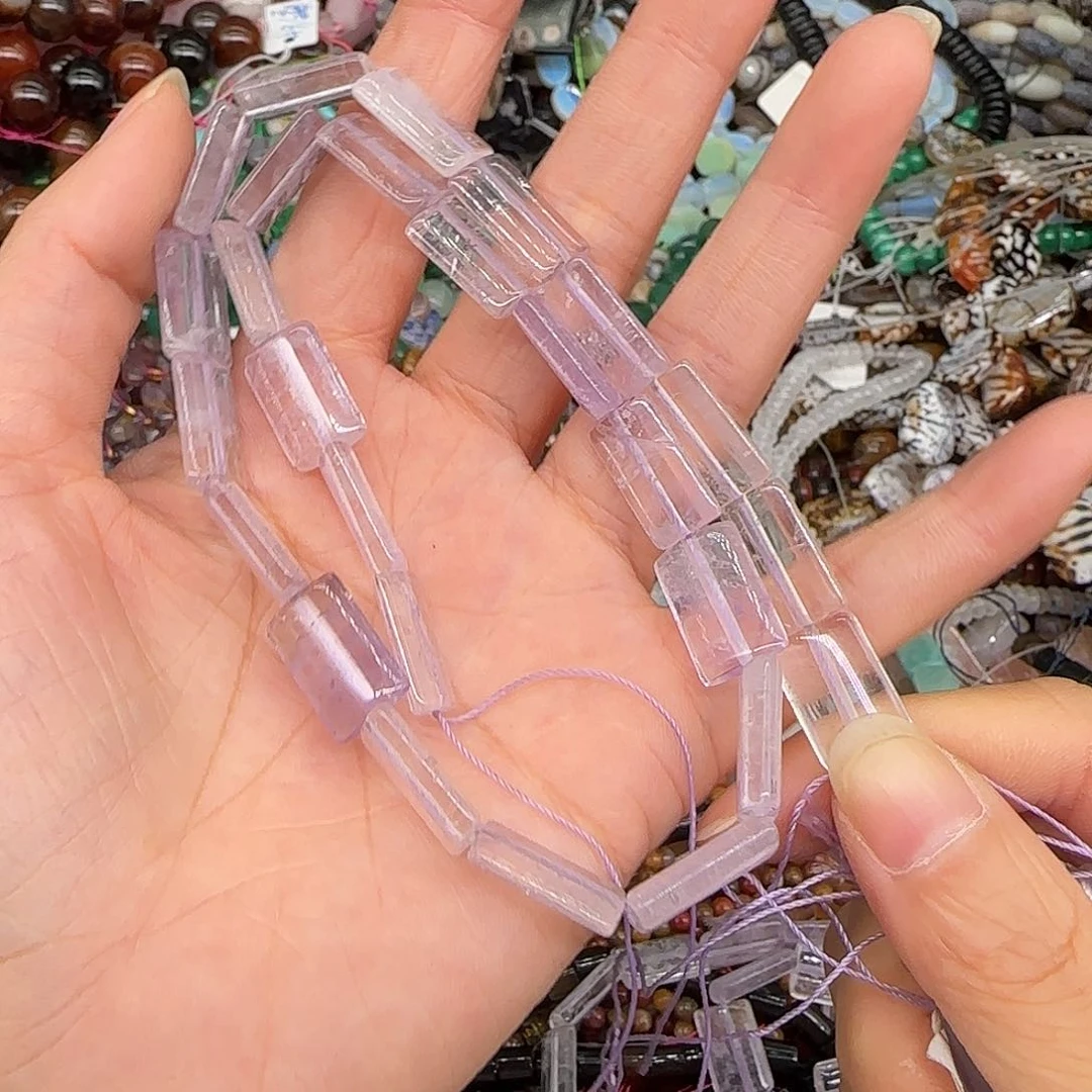 玛瑙/玉髓合金珠宝半成品紫水晶牌子10-15mm一条