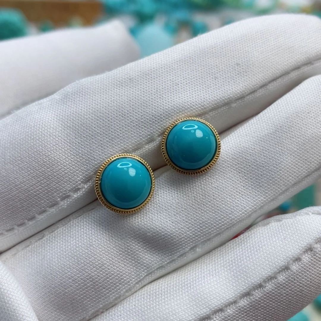 绿松石珠宝奇石18K金镶嵌