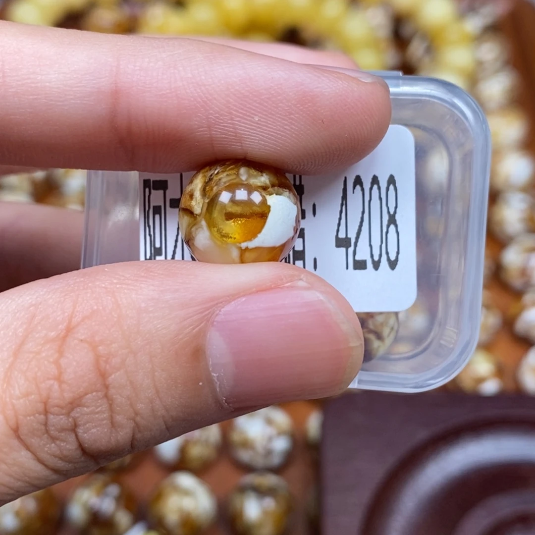 猴头核桃把件沁色圆珠老型4208.