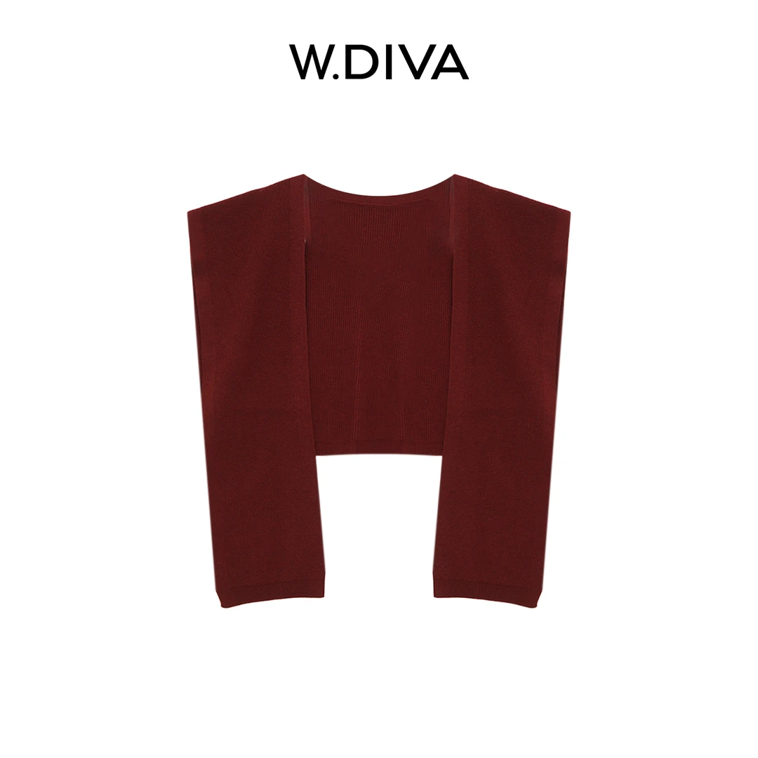 W.Diva【康桥】简约品质时尚洋气出行纯色针织外搭小披肩3J1103170