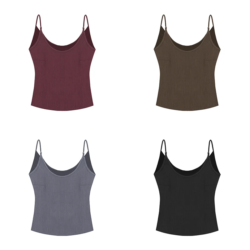 【升级版】雅丹风流行基础款打底女士百搭通勤内搭上衣背心1827