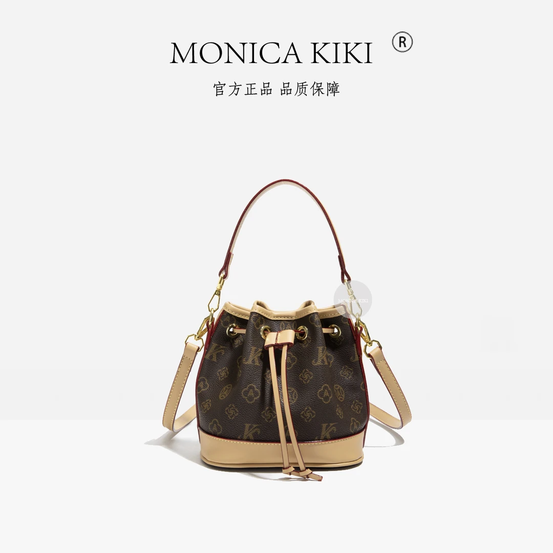 莫妮卡奇奇新款福袋包百搭单肩斜挎包抽绳经典女士