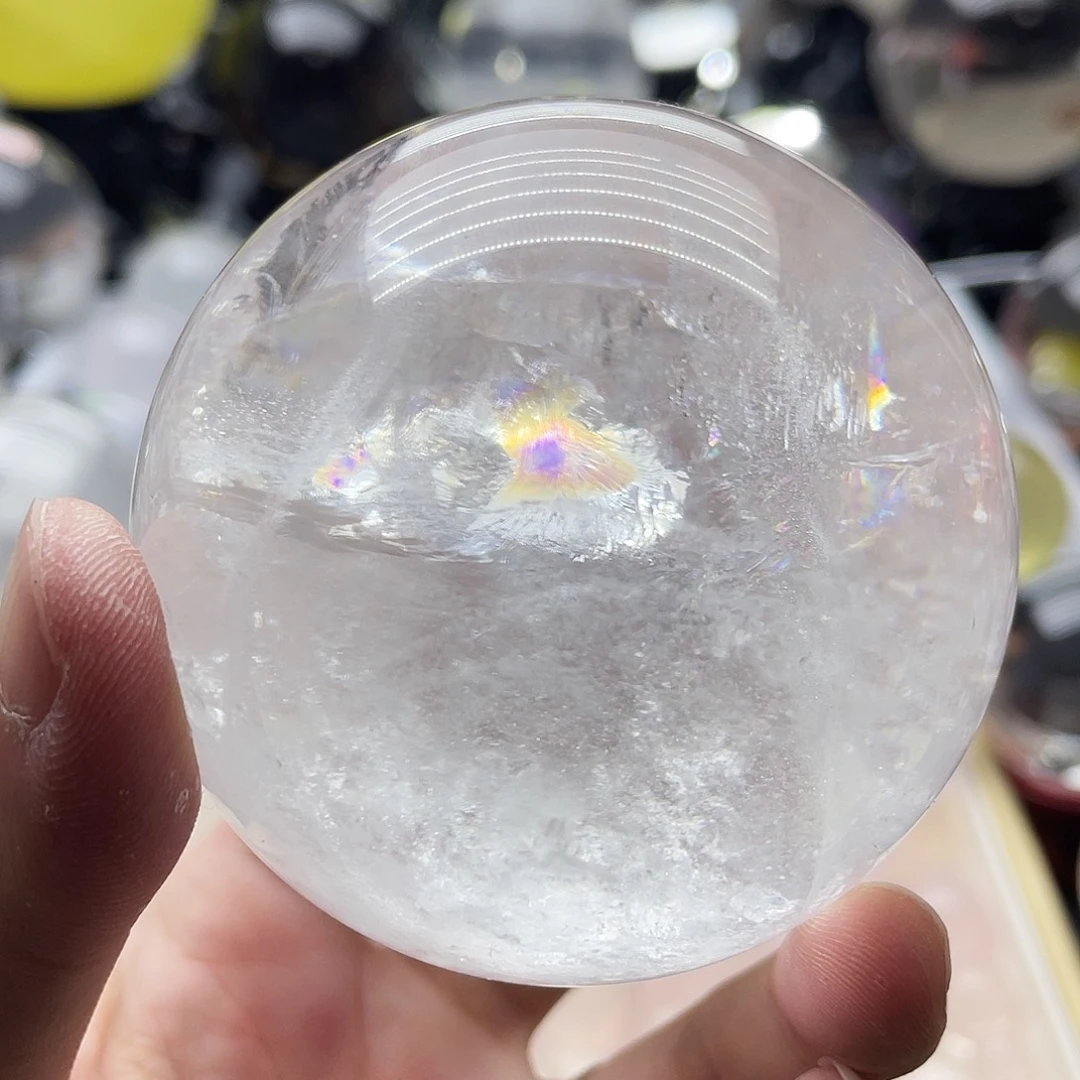 水晶珠宝半成品未镶嵌6.5cm白水晶