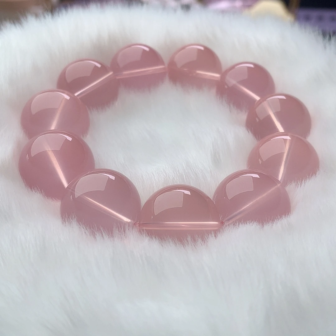 水晶手串未镶嵌粉水晶
