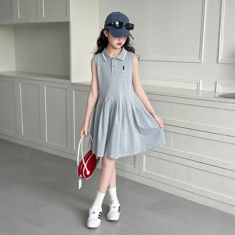女童裙子2025新款儿童夏装女孩夏季连衣裙童装polo裙夏款公主裙夏