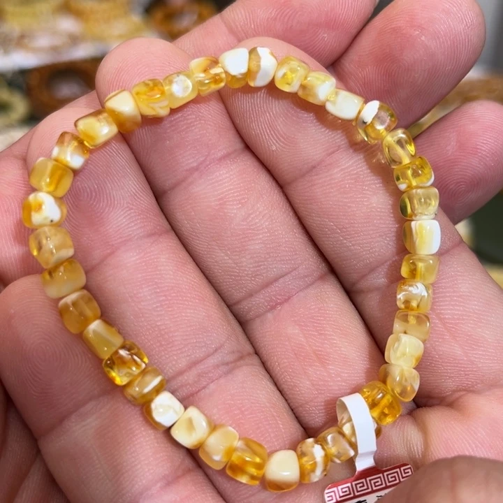 蜜蜡未镶嵌手链微瑕00005.3mm