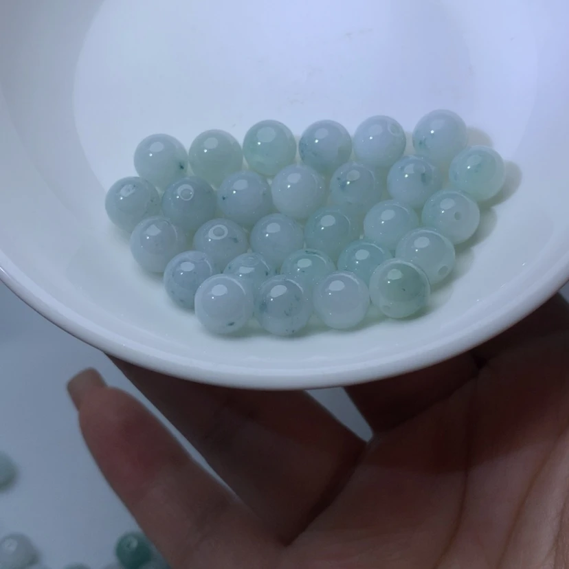 【闪购商品】未镶嵌手链翡翠卡7.8冰飘蓝花10颗