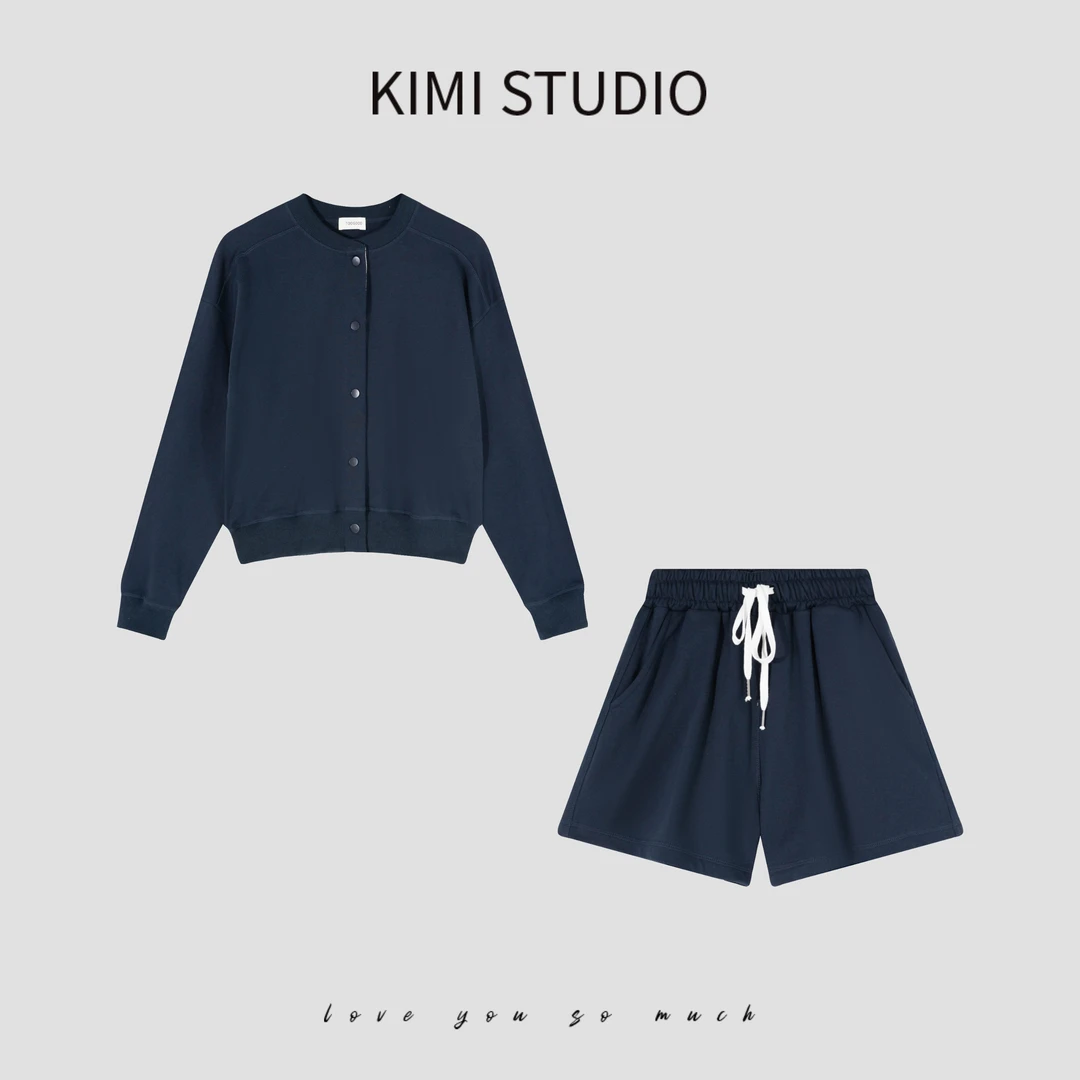 SS25353  Too Good圈圈卫衣短裤休闲套装