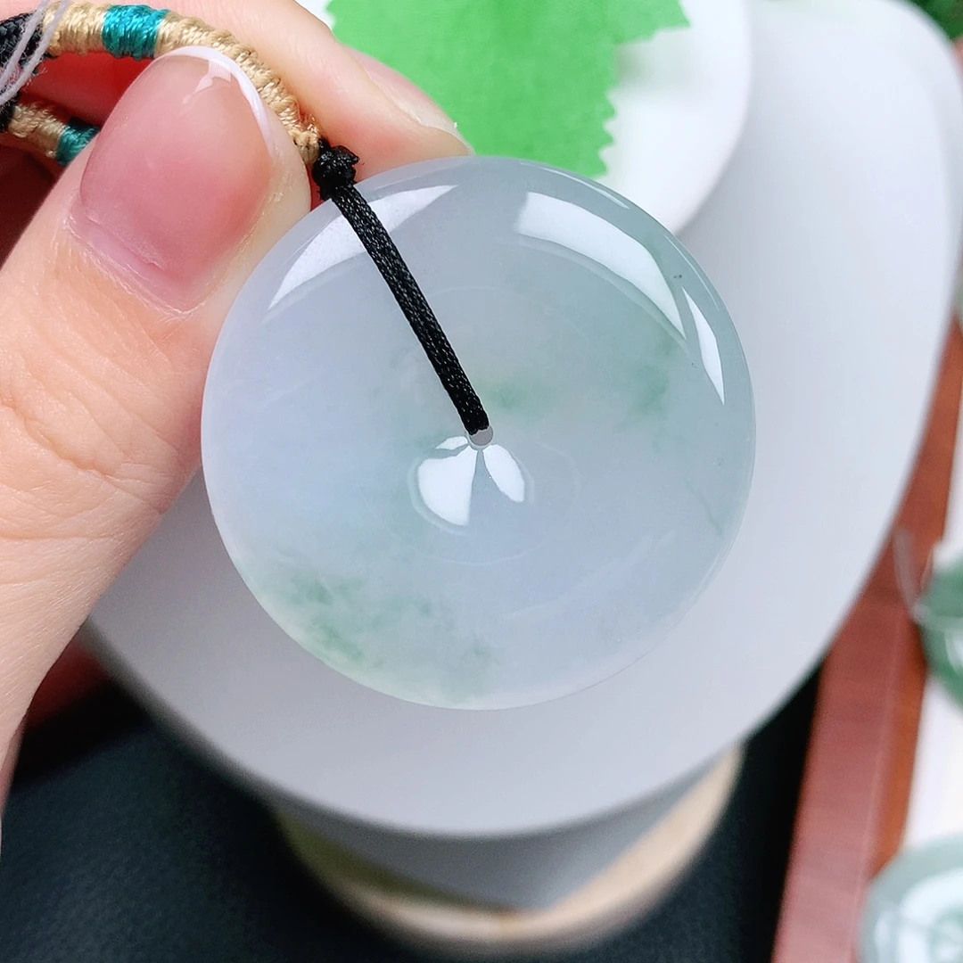 翡翠未镶嵌颈饰平安37.8-6