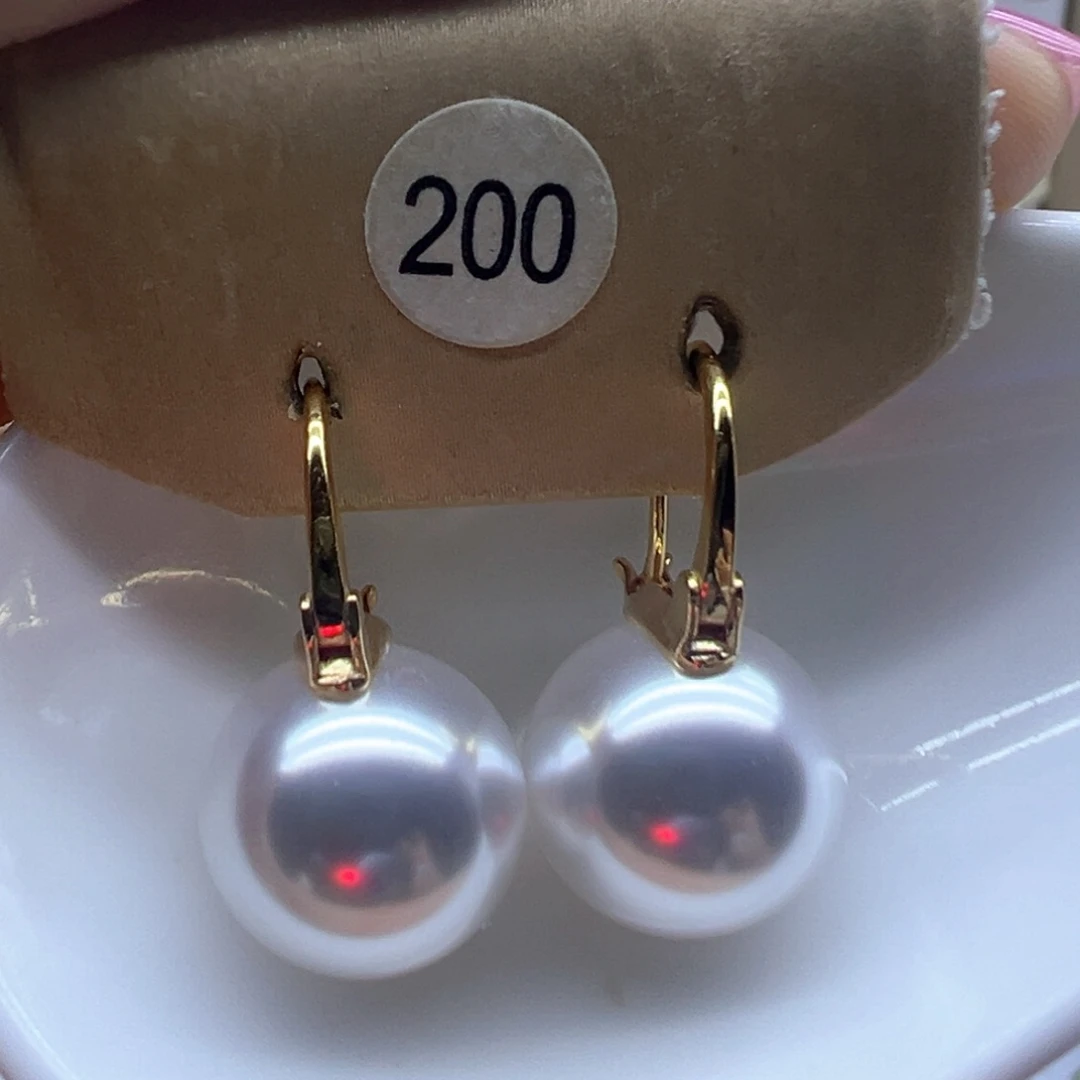 银S925镶嵌淡水珍珠耳饰