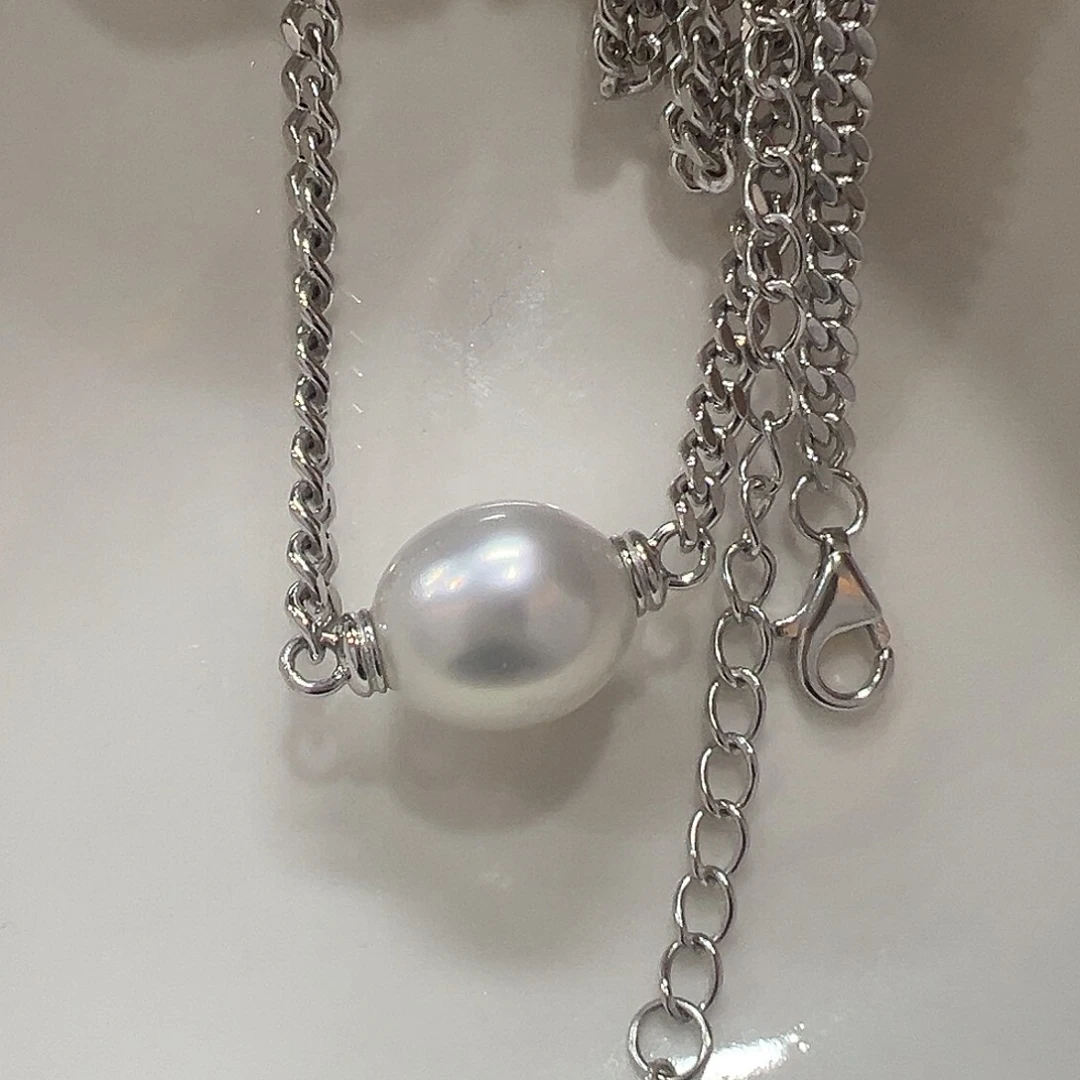 海水珍珠吊坠(赠链)银S925镶嵌