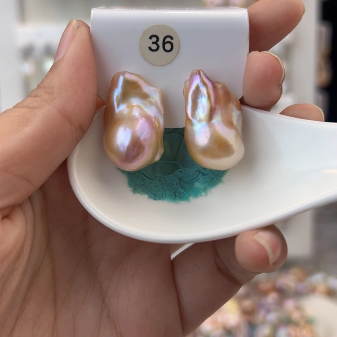 淡水珍珠耳饰银S925镶嵌