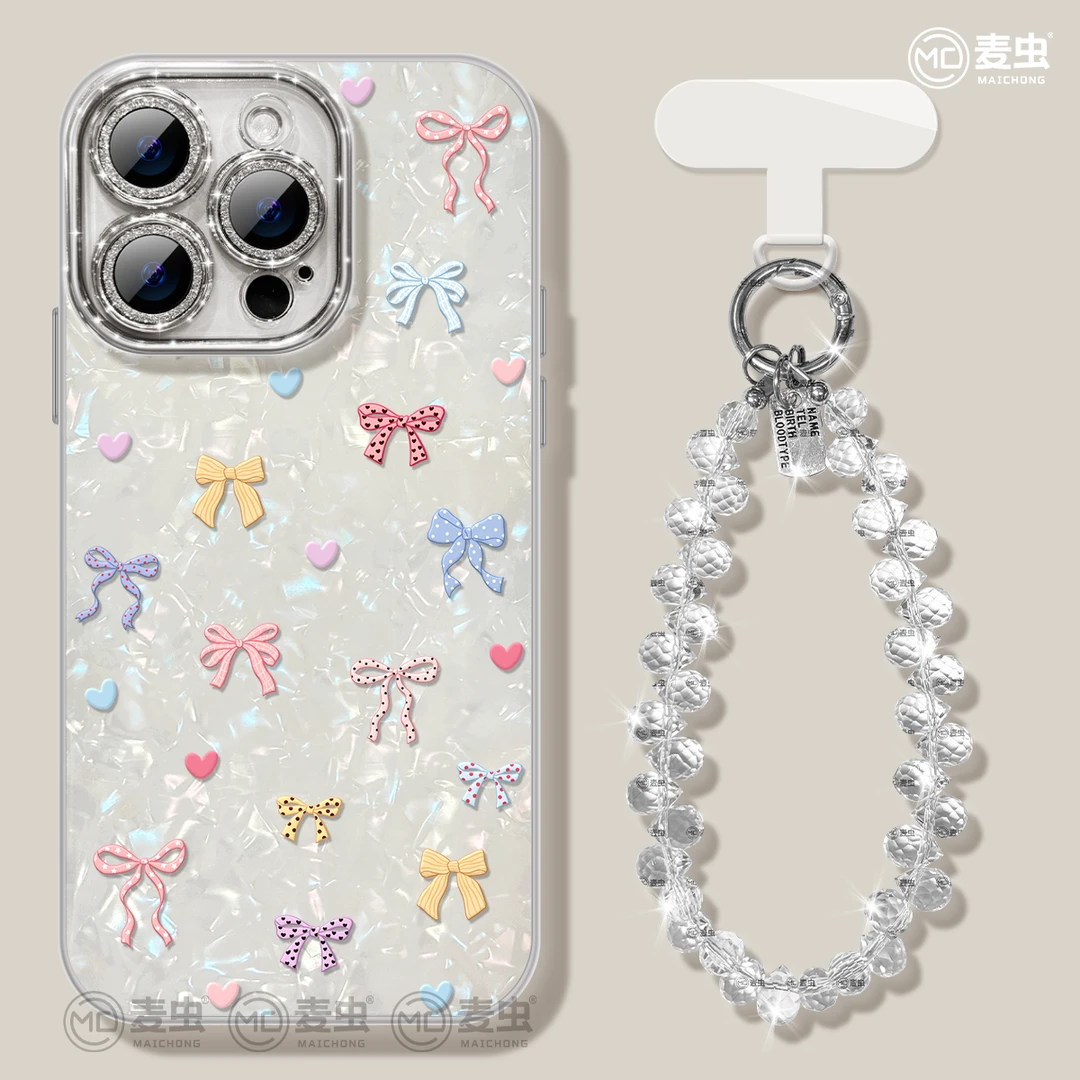 蝴蝶结适用于Mate70华为苹果16promax手机壳iPhone15高级小米