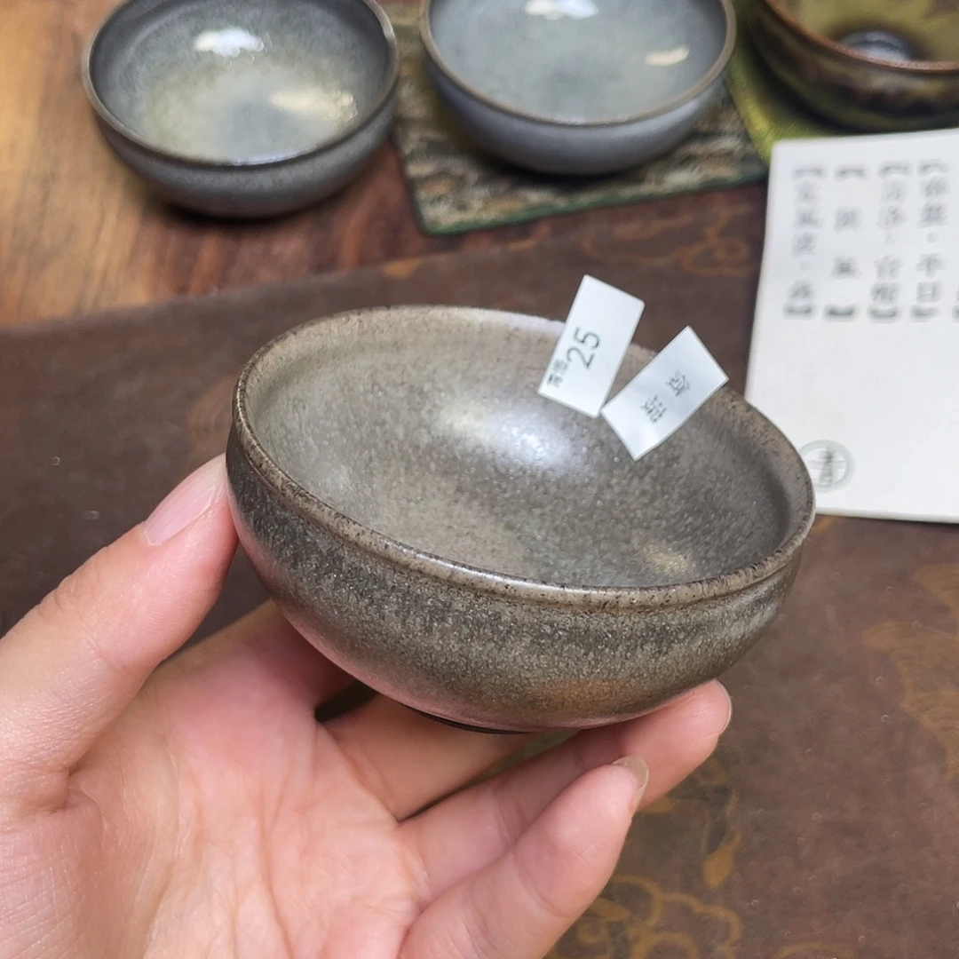 茶盏25 青洛柴烧薄胎建盏微瑕