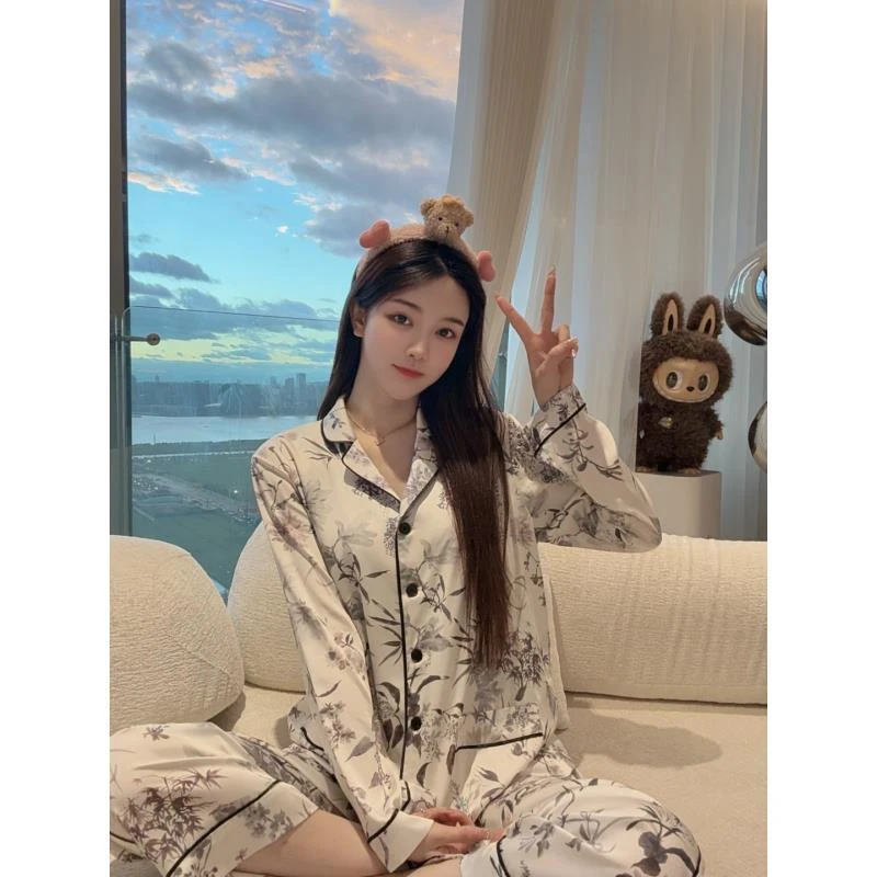 SIEOYJIEA/私迹大榕家【D家】高版本女款长袖家居服睡衣
