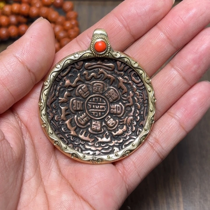 玻璃颈饰藏传喜马拉雅