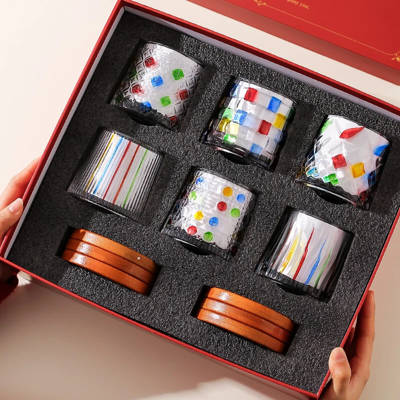 川岛屋威士忌酒杯套装玻璃杯子洋酒杯高级感礼盒生日新婚乔迁礼物