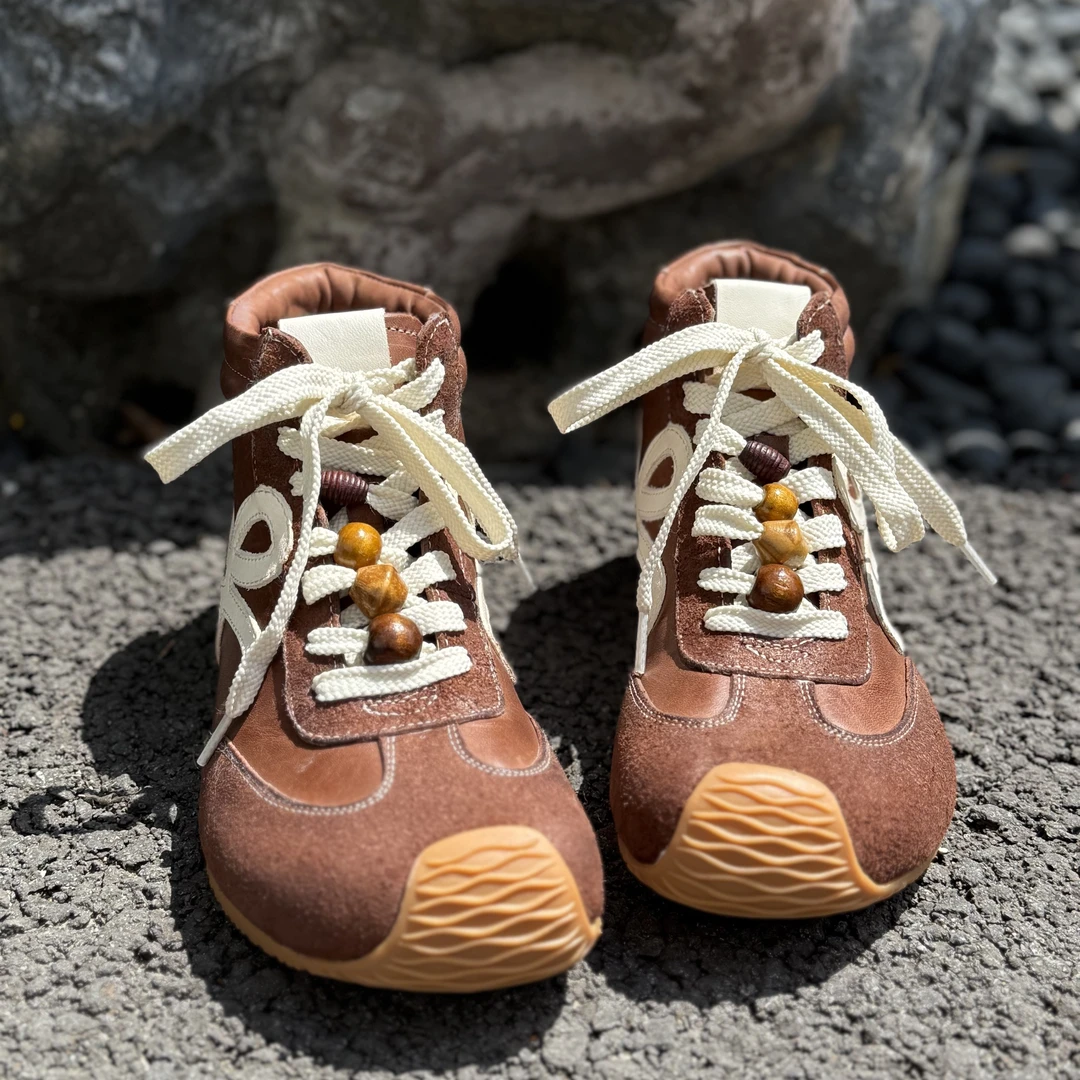 原创设计进口马皮轻奢时尚气质4CM德训鞋女鞋