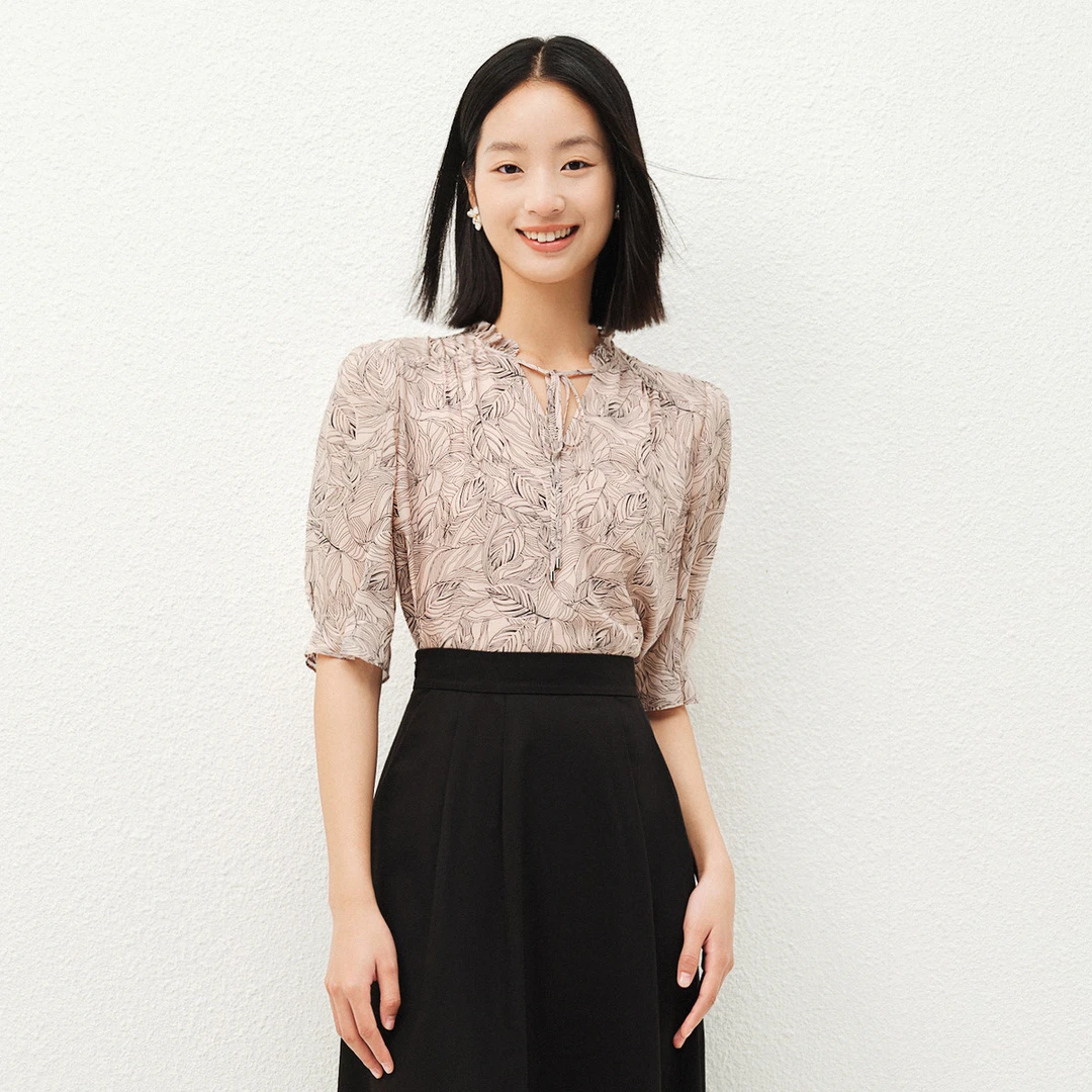 【岚岚专属】夏季新款碎花衬衫女名媛气质优雅上衣ED01351A1