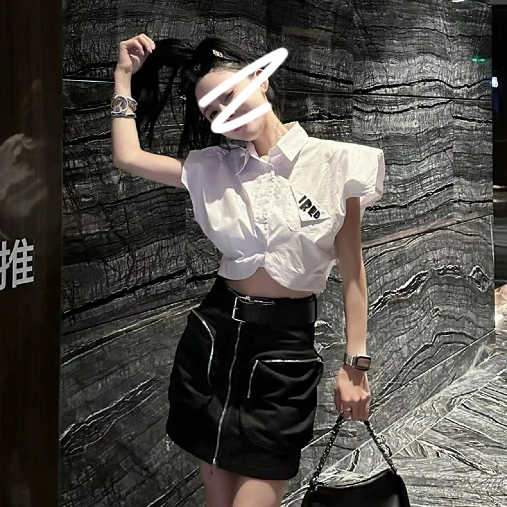 【折角】个性衬衣女