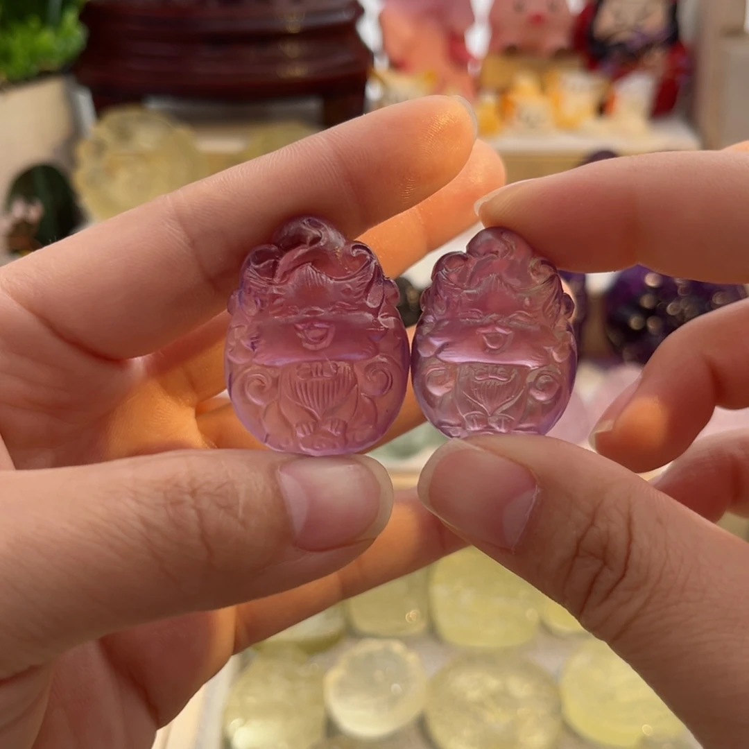 水晶颈饰银S925镶嵌南**六紫水嗷呜