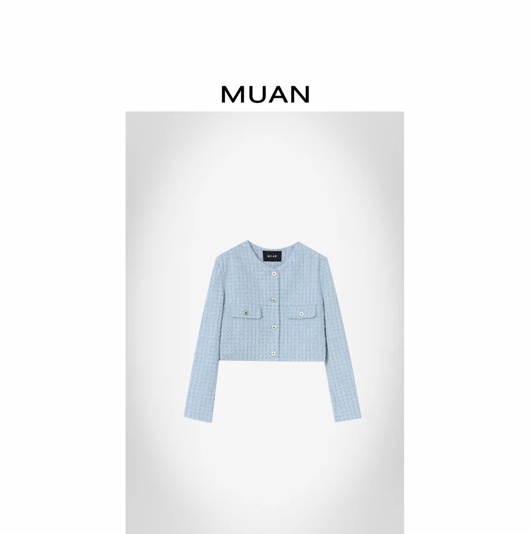 木岸MUAN：《丹宁小香外套》定制100棉斜纹丹宁外套上衣女YJ-23599