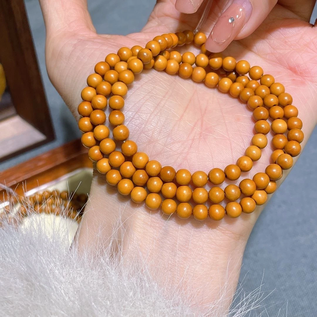 橄榄核小圆珠手串diy手工项链多圈编挂件竹节手链圆珠迷你小竹节