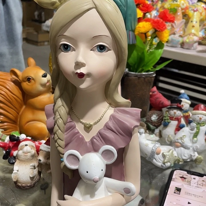 树脂样品样品样品大蝴蝶结女孩