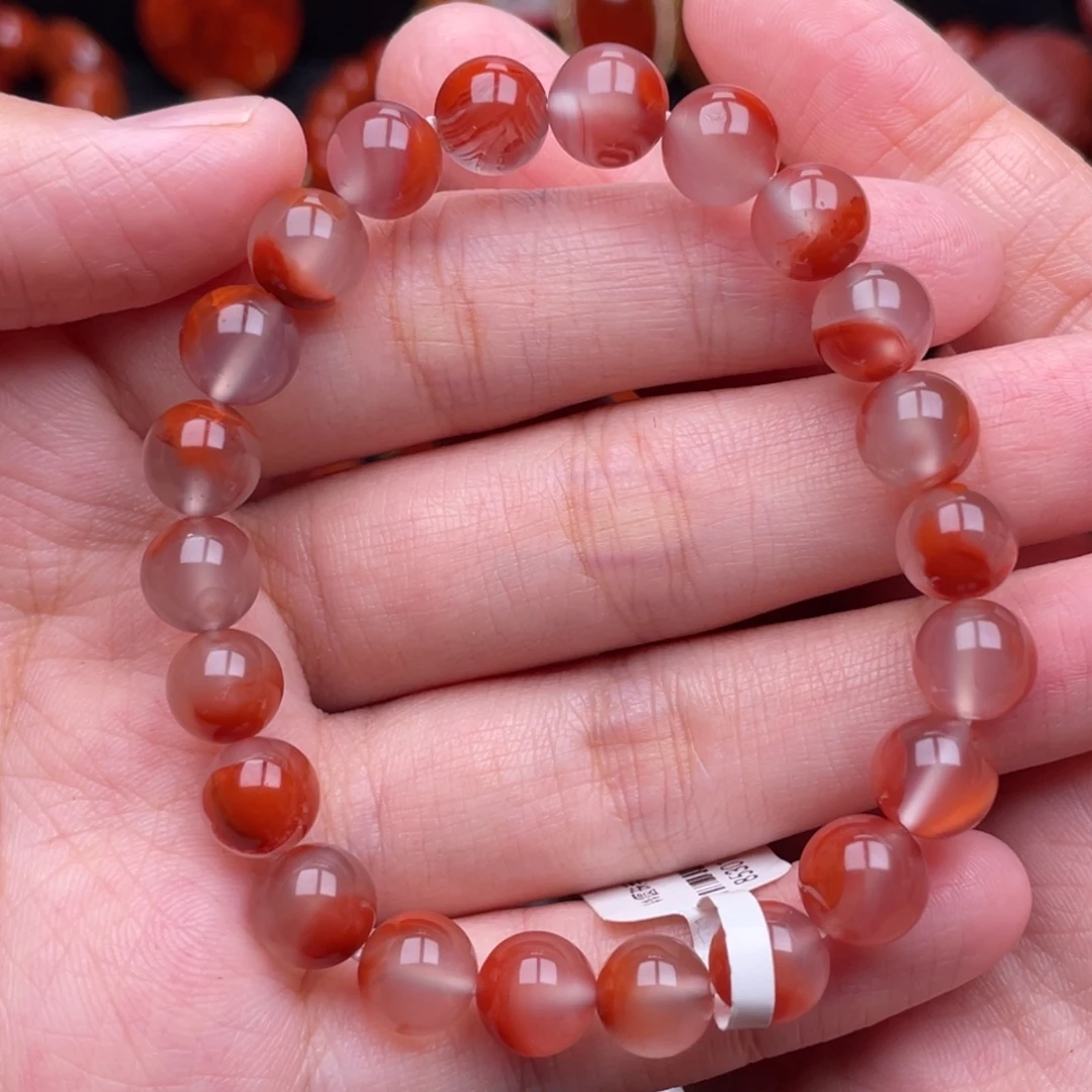 南红玛瑙未镶嵌珠宝奇石单圈8.5mm