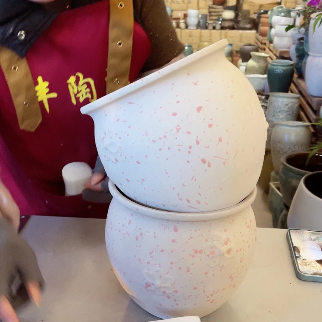 紫砂花盆高度18口径19