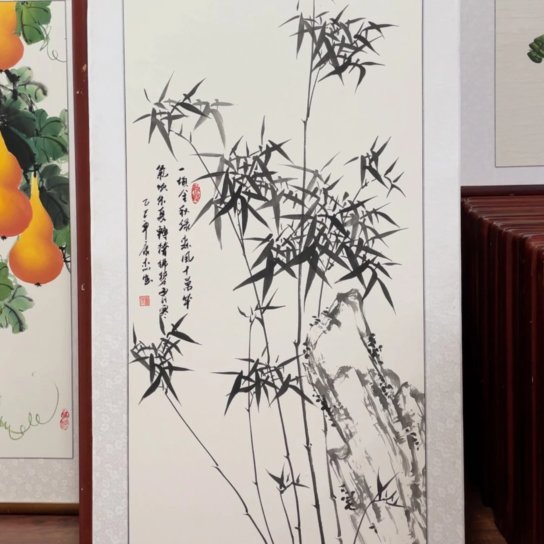 国画带框尺寸123*63厘米