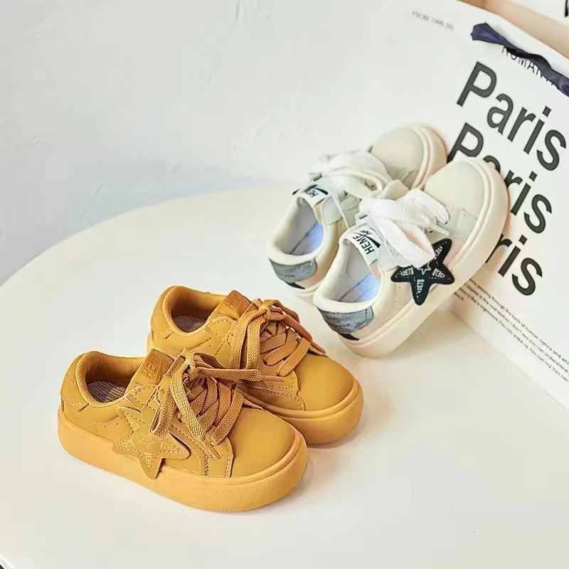 潮童防滑休闲韩版百搭外套男女童秋冬鞋运动复古板鞋YG5418