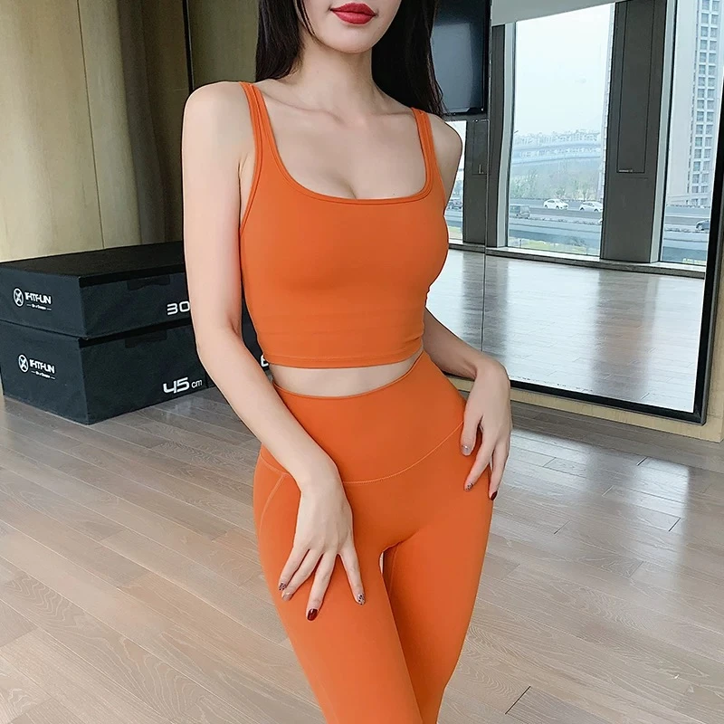 U型美背聚拢健身运动文胸内衣女新款防震透气跑步瑜伽背心网红