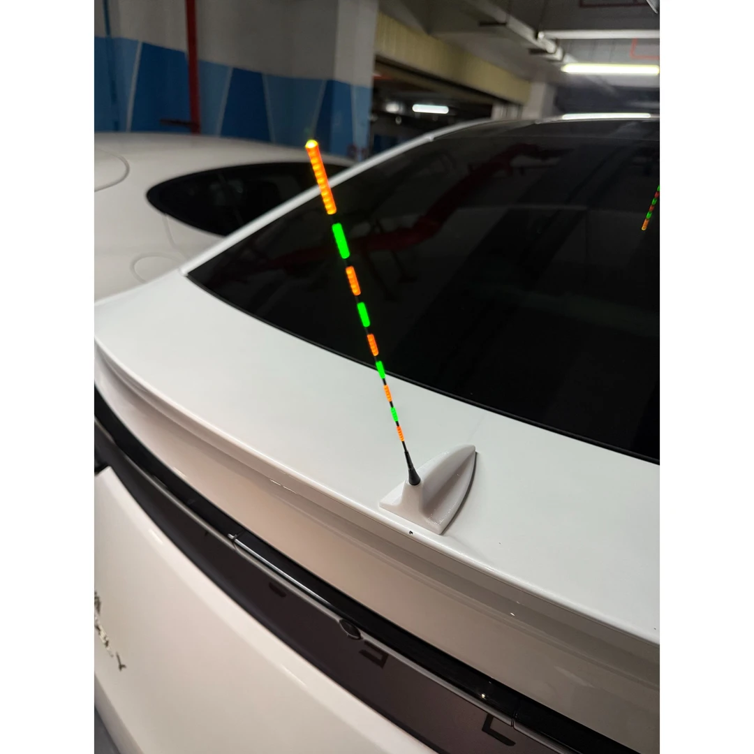 3D打印鲨鱼鳍夜光漂车顶无痕胶实心底座DIY天线