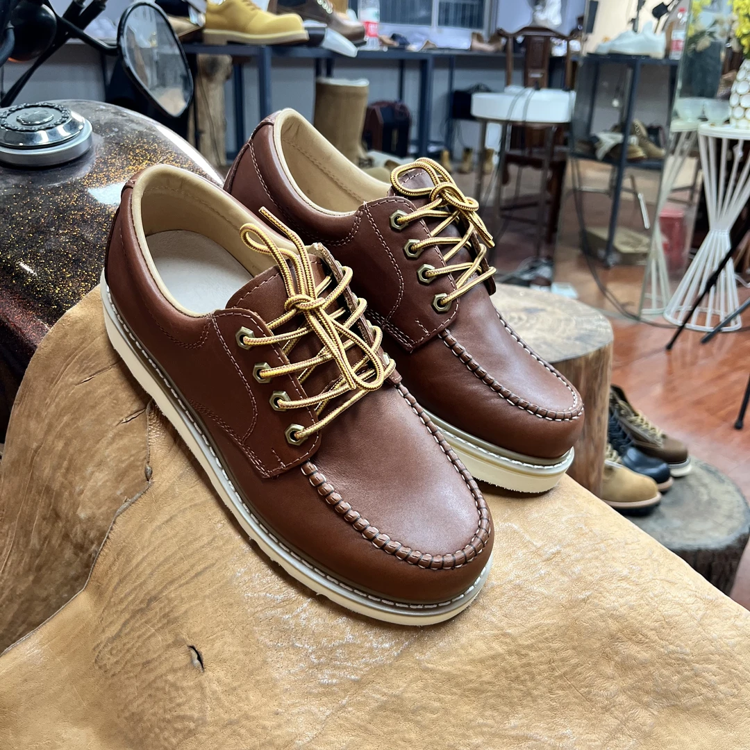 华仔严选高端固特异工艺低帮油咖色875阿美咔叽风男鞋LZ0066