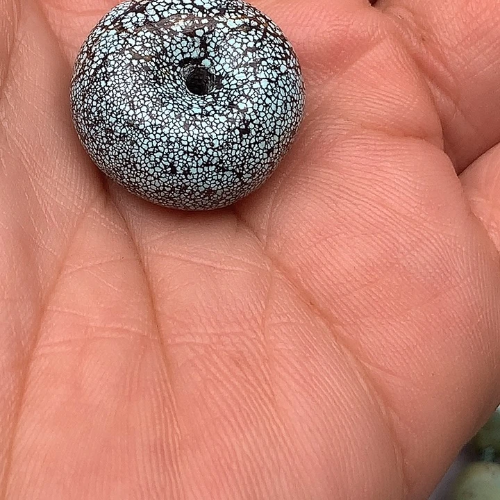 绿松石足铂镶嵌吊坠(不含链)