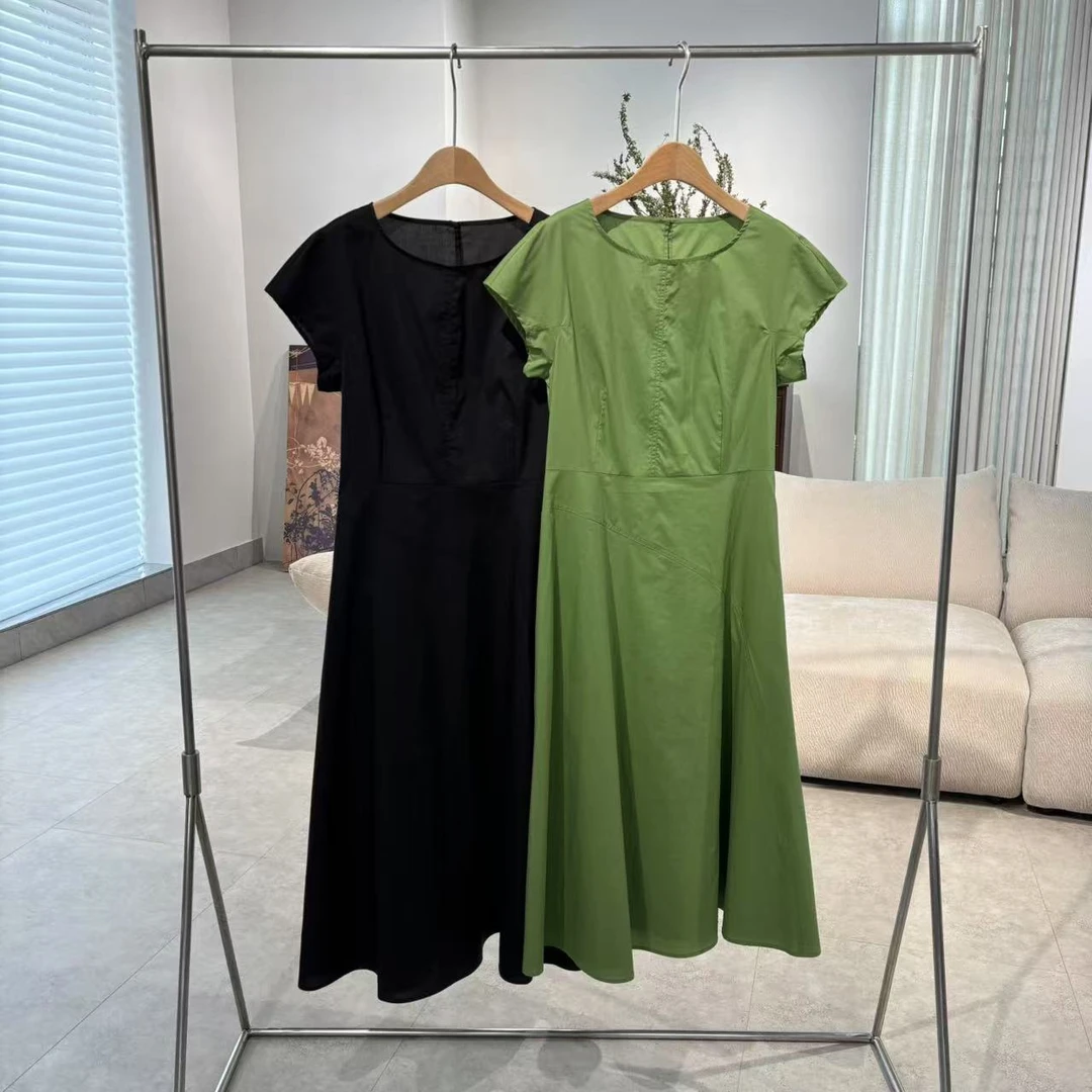 【特价】CSY4570 意大利客人订单 中缝双色连衣裙