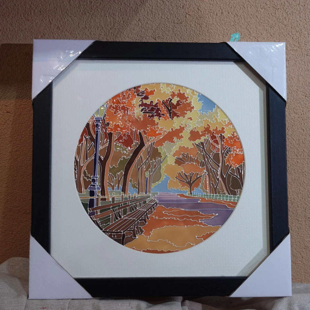 原创纯手工陶瓷画 高温釉下彩瓷板画 卧室客厅书房挂画装饰画