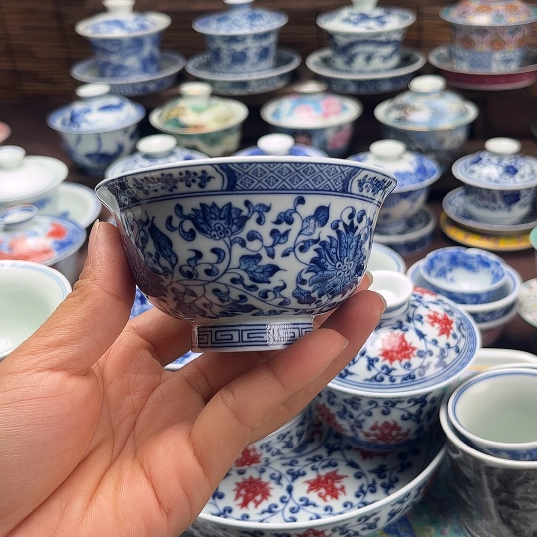 景德镇陶瓷缠枝莲大压手