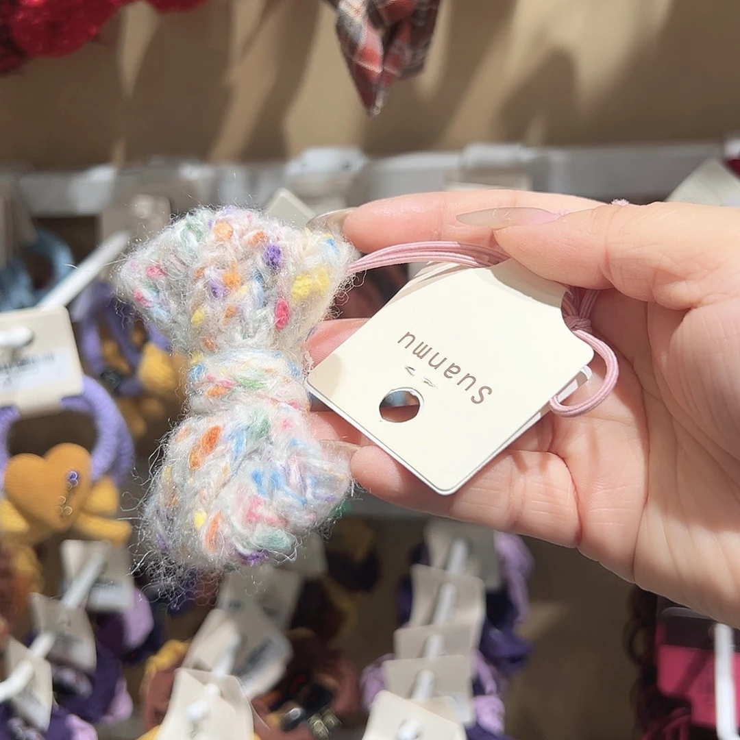 非金属毛线蝴蝶结发绳